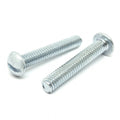 1/4-20X2-1/2" Slotted Round Head Machine Screws Steel Zinc