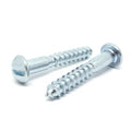 #14x3" Slotted Round Head Wood Screws Zinc Clear