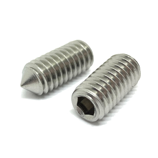 #10-24x3/16"   Stainless Steel Cone Point Allen Socket Set Screw