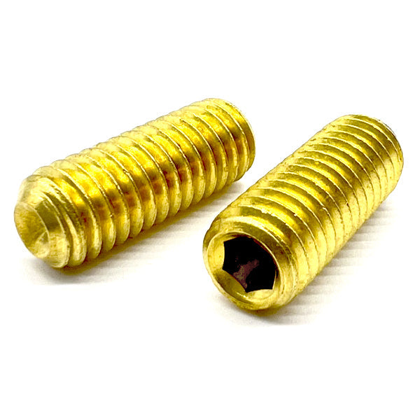 3/8"-16x1/2" Brass Cup Point Socket Set Screws