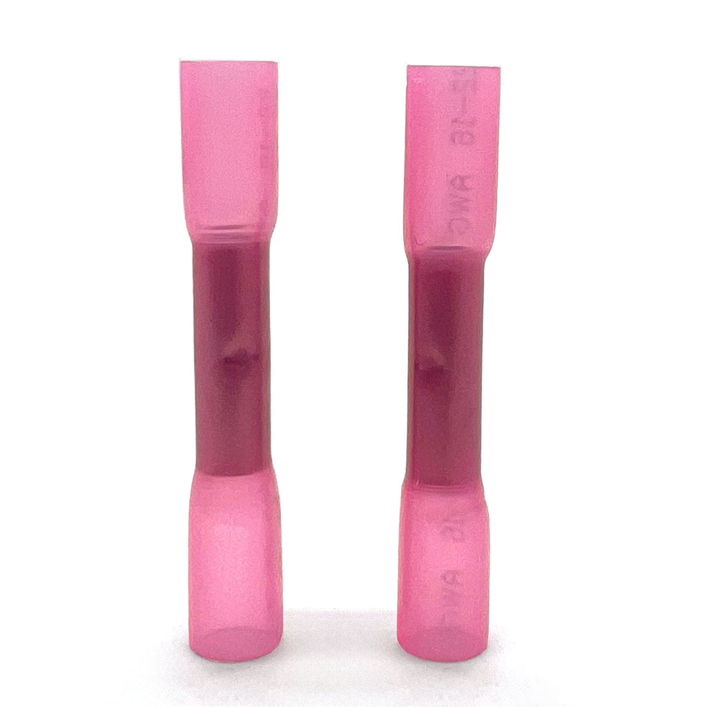 Red Heat Shrink Marine Grade Butt Connectors, AWG 22-16
