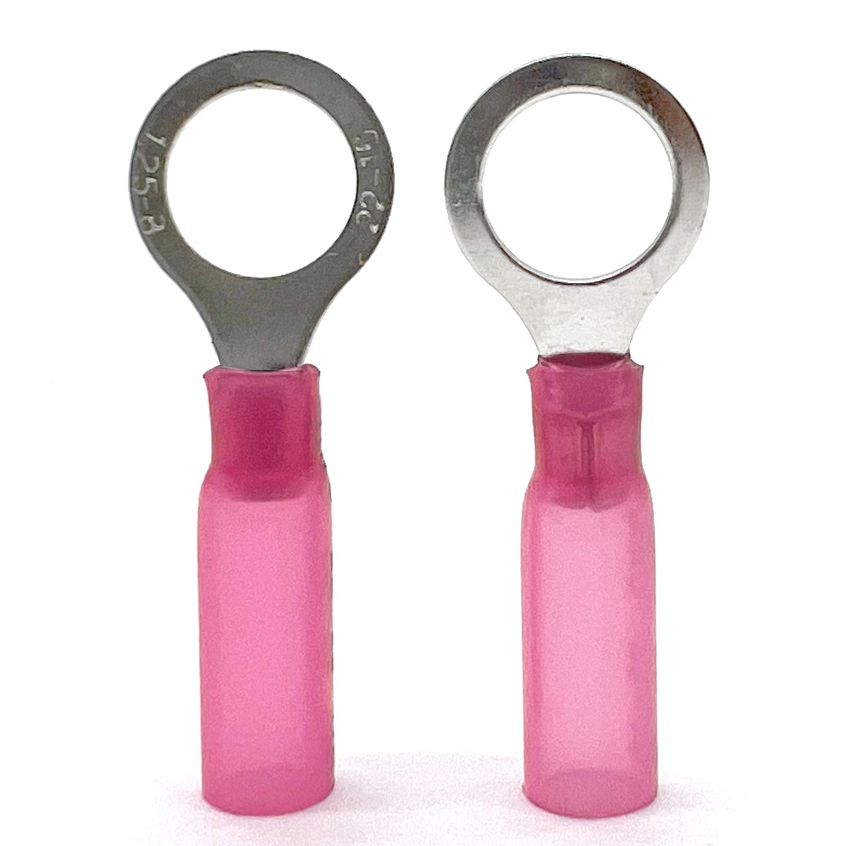 Red Heat Shrink Marine Grade 5/16" Diameter Ring Connectors, AWG 22-16