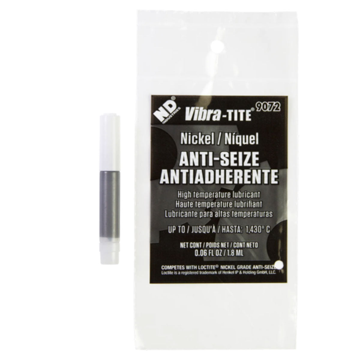 Vibra-Tite 9072, Nickel Anti-Seize, 1.8mL Bullet Tube