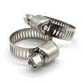 #10 Micro Worm Gear Hose Clamp 304 Stainless w/ 1/4" Slotted Screw