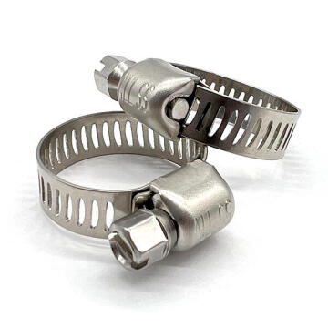 #10 Micro Worm Gear Hose Clamp 304 Stainless w/ 1/4" Slotted Screw