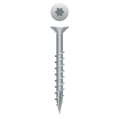 #8 Strong-Point Flat Head w/Nibs 8 x 1-1/4, T-20, Coarse, Type '17' Thread