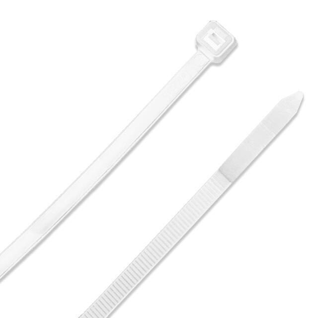 24.5" - 175LBS Natural Nylon Cable Zip Ties White