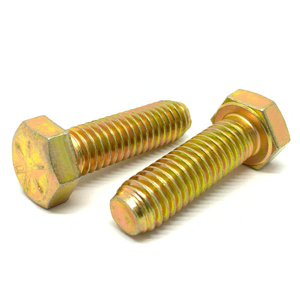 5/16-24x1/2" Hex Head Cap Screws Grade 8 USA Zinc Yellow