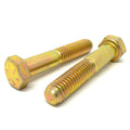 1/2-13x4-1/2" Hex Head Cap Screws Grade 8 USA Zinc Yellow