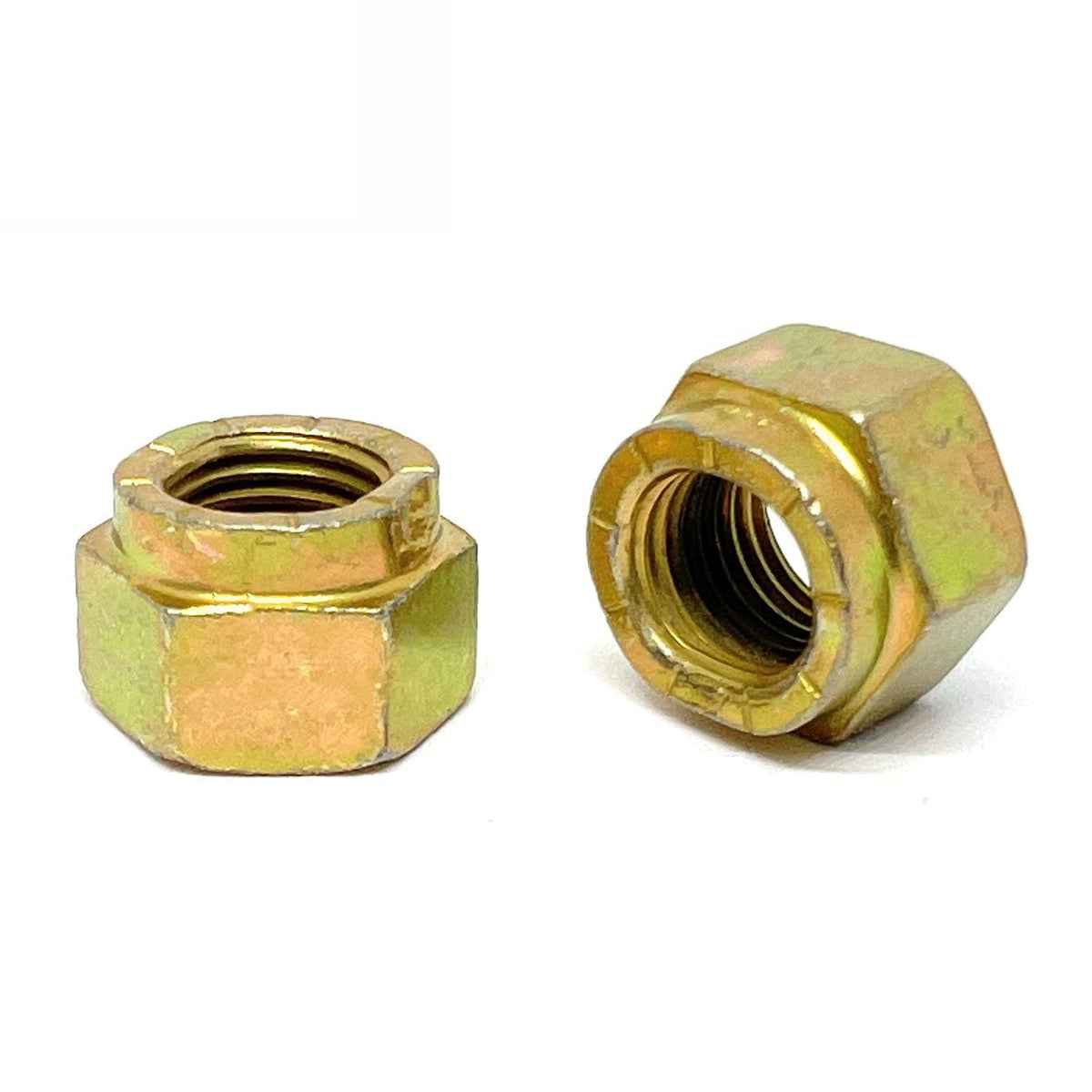 7/16"-20 Grade L-9 Hex Collar Locknuts USA Zinc Yellow
