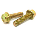 1/4-20x1-1/2"   Grade 5 Serrated Hex Flange Bolts Zinc Yellow