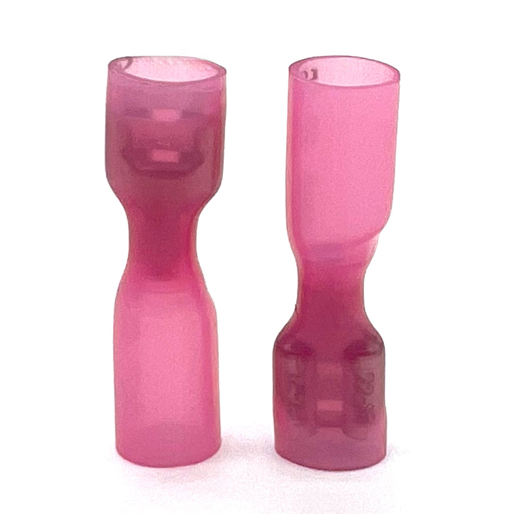 Red Heat Shrink Female Spade Connectors, AWG 22-16